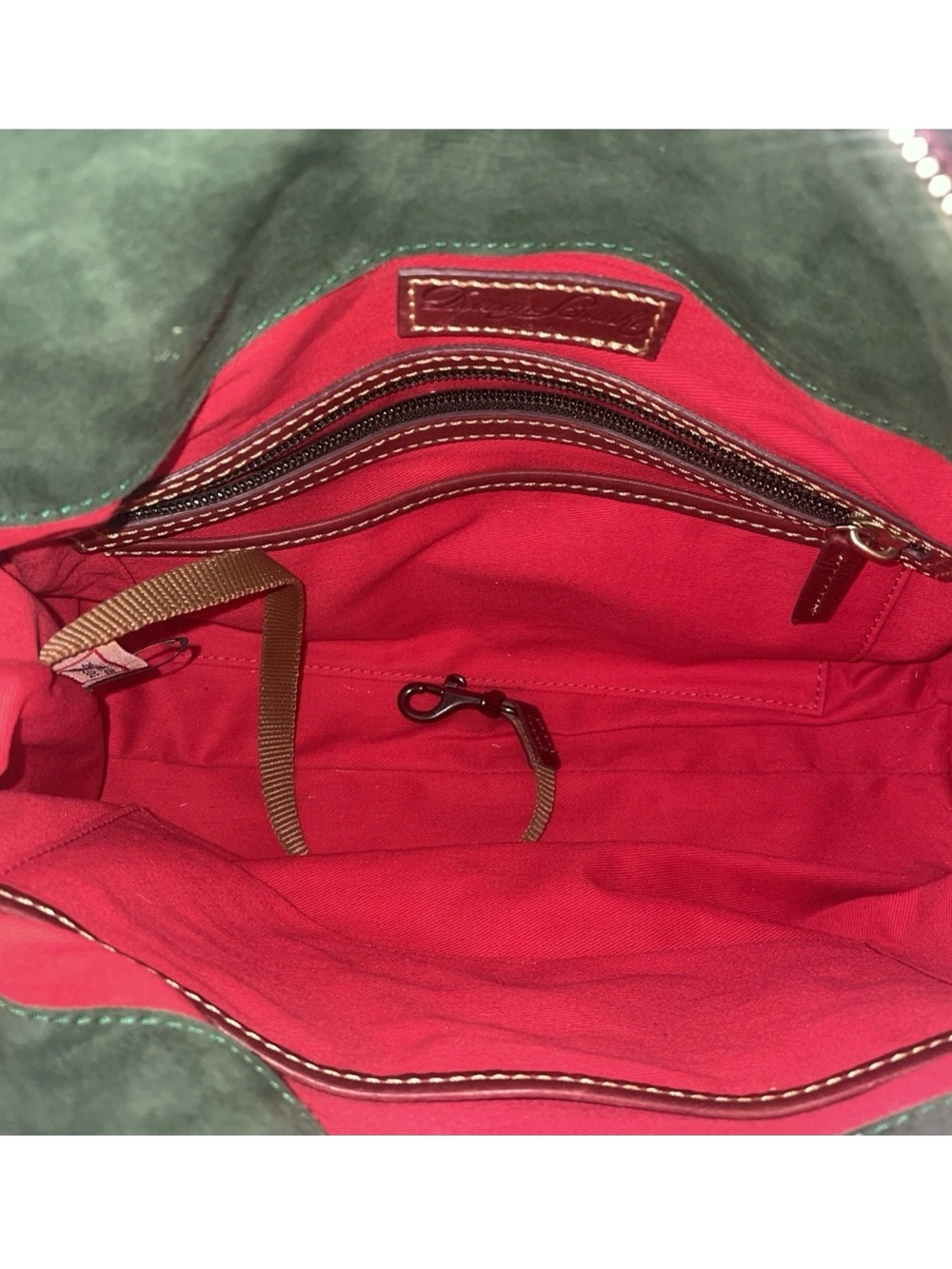 ❤️🤍💙Dooney & Bourke Wine Red Leather Satchel with Gold Hardware - Picture 15 of 15